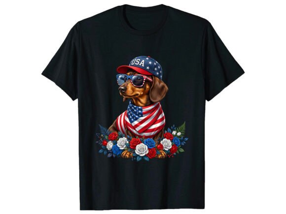 Celebrate in Style: The Patriotic Dachshund 4th of July T-Shirt