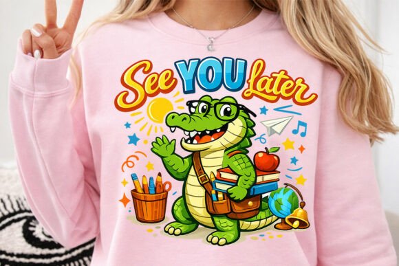 Celebrate the End of Year with the Alligator Teacher PNG