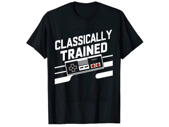 Classically Trained Gamer T-Shirt Design: A Vintage Vibe for Modern Creators