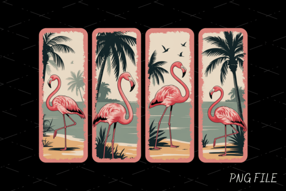 Embrace Retro Summer with This Pink Flamingo Tropical Design PNG