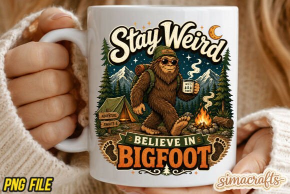 Funny Bigfoot Believe PNG Sublimation: A Design Asset Guide