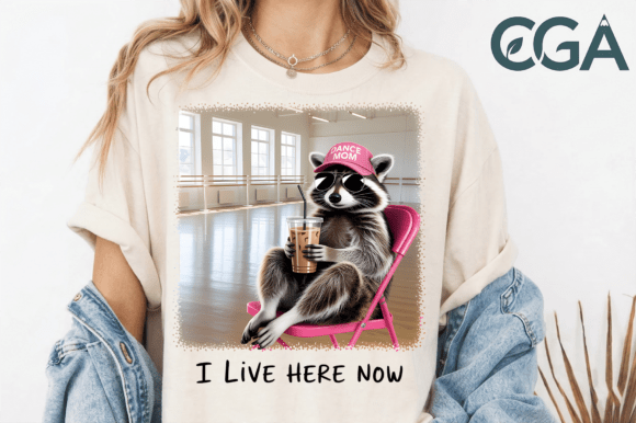 I Live Here Now Dance Mom Raccoon PNG: Capturing the Studio Life