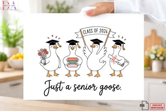 Just a Senior Goose Funny Graduation Png for 2026