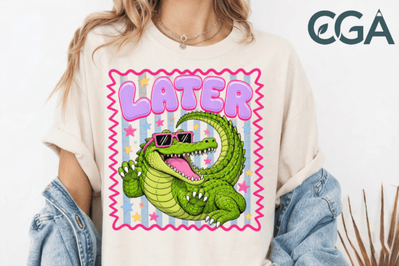 Later Gator Retro Alligator Png: Add Nostalgic Fun to Your Projects