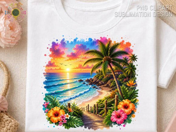 Tropical Paradise Sunset Beach Summer: Capturing Island Bliss