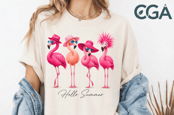 Unleash Tropical Fun: The Pink Flamingo Beach Vacation PNG